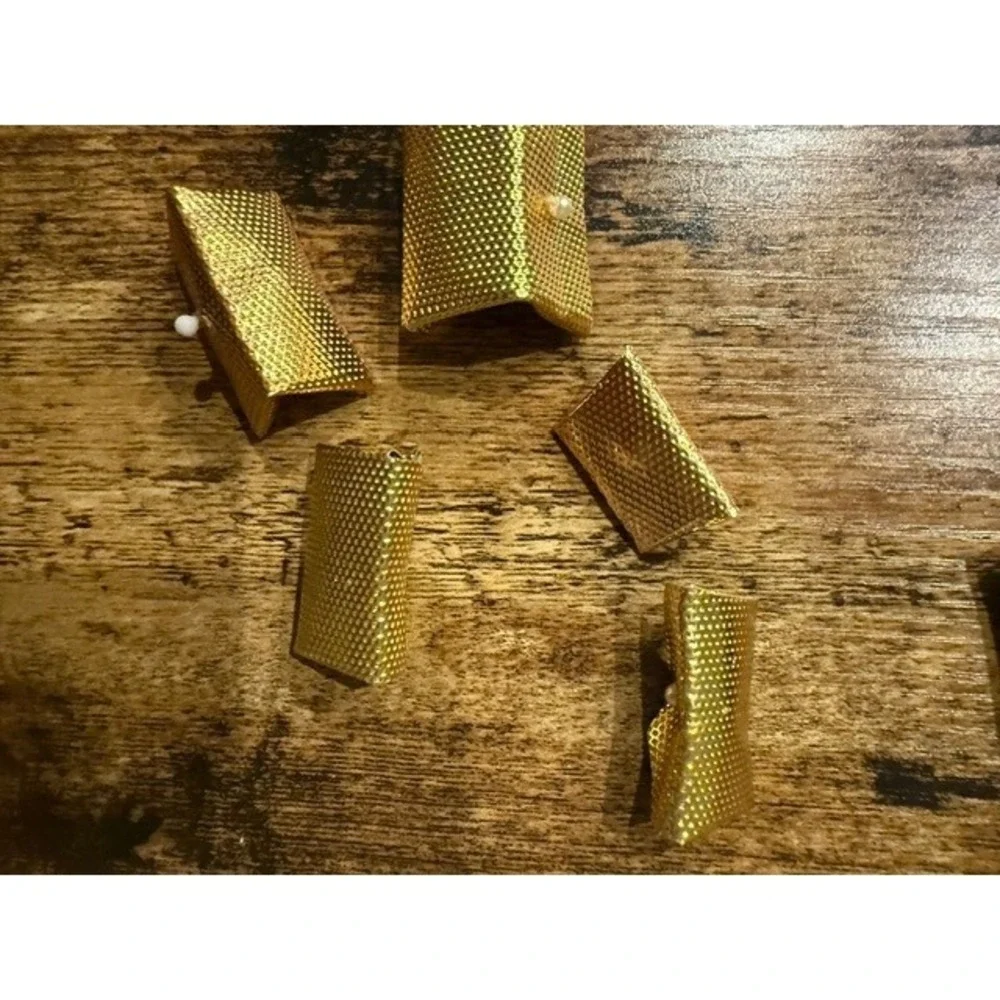 Gold Textured Miniature Dollhouse Envelopes with Pearl Accent 5 Piece Set